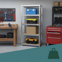 Heavy-Duty Adjustable Shelving Unit, 180x60x30 cm