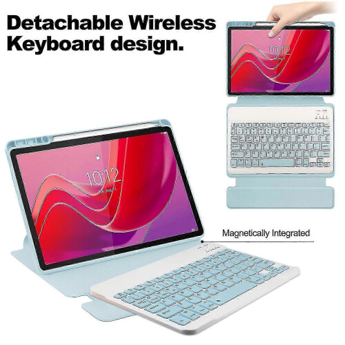 Για Lenovo Tab M11 (Xiaoxin Pad 11 2024) Θήκη PU + Ακρυλικό κάλυμμα βάσης tablet με πληκ 2