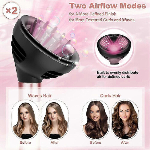 Διαχύτης Wave Curl σε μαύρο χρώμα και εξάρτημα στεγνωτηρίου προ-styling γι 1