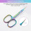Cuticle Scissors Extra Fine Curved Blade Professional Manicure Scissors with Precision Tip Colorful 3