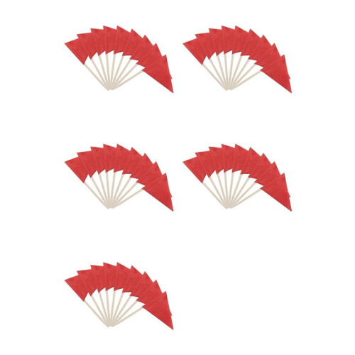 500 Pcs Solid Red Toothpick Flags Small  Plain Red Color Stick Cupcake Toppers Flags DIY Decoration