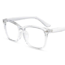 Weiße Brille für Damen und Herren mit Blaulichtfilter, klare Gläser, Computerbrille mit UV-Schutz und Blendschutz (Neu)