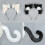 Accessoire de cheveux oreilles d'animaux doux de qualité-Noir 8