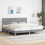 VidaXL vidaXL Bed Frame with Headboard Light Grey 180 x 200 cm Fabric 1