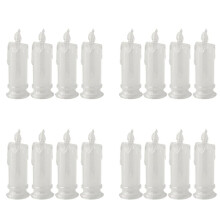 16PCS LED Flameless Candles ,LED Clearance Pillar Candles, Battery Included,Decoracion for Halloween Christmas