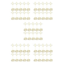 50Pcs Memo Clip Holder, Table Number Name Card Holder Desktop Metal Business Card Photo Gold Plane Frame with Base