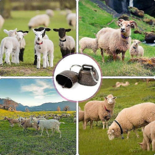 5-Pack Adjustable Livestock Collars with Bells for Goats, Sheep, Cattle 2