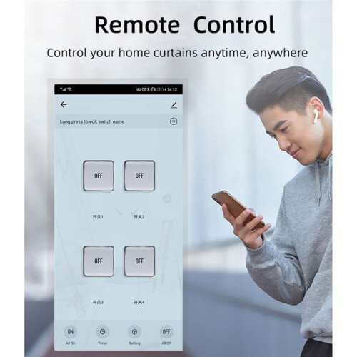 Tuya WIFI 2CH  Relay  Sensor AC85-250V  Access Control Relay Controller with Shell 1