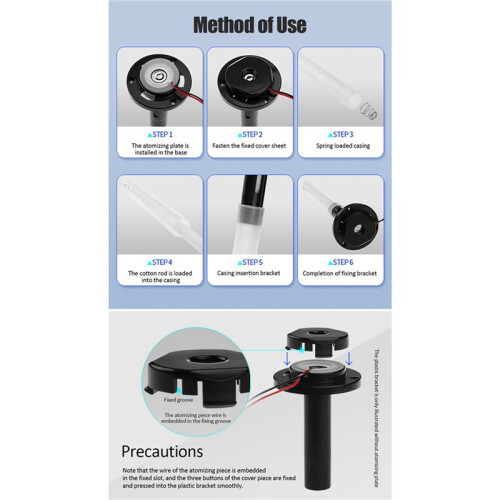 8X Atomizing Spray Plastic Bracket USB  Humidifier DIY Experiment Ultrasonic Atomization Bracket Without Atomizer 2