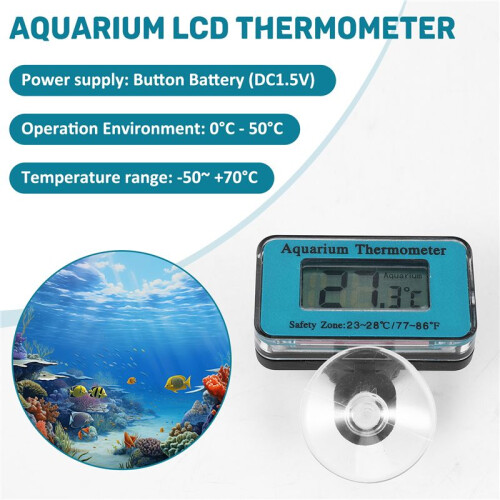 Akvarium/Akvarium Vatten NedsäNkbar VattentäT Digital LCD-Termometer 2