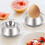 Egg Cup Holder Set of 4 Pack,Stainless Steel Egg Cups Plates Tableware Holder for Hard Soft Boiled Egg,Kitchen Display 3