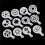 24 Pcs Cappuccino Coffee White Stencils Template Strew Flowers Pad Duster Spray 4