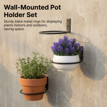 (4in) Space-Saving Metal Plant Pot Hanger - Garden Decor