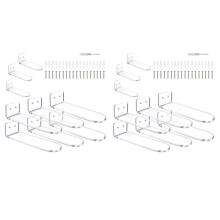 18 Pcs Clear Acrylic Floating Shelves for Wall Mount,Shoe Shelves,Floating Sneaker Display,Show Shelf,Wall Shoe Rack