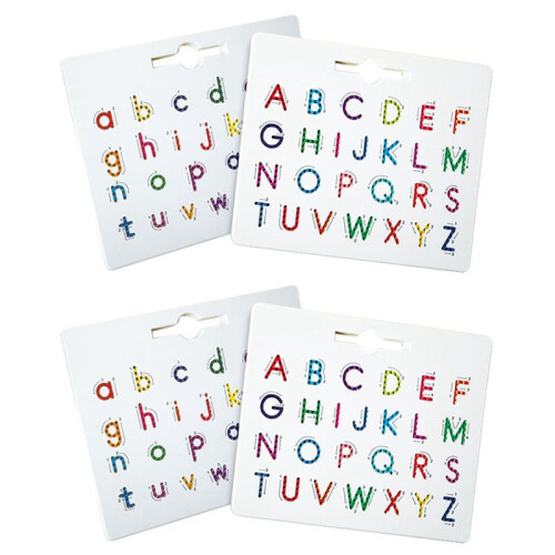 4Pcs Magnetic Alphabet Trace Board Double Sided Upper & Lower Case Letters Writing Practice Kids Learning Toy