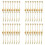 80PCS Dessert Spoon and Fork Set Cake Fork Coffee Spoon  Fruit Fork Stainless Steel -Gold 1