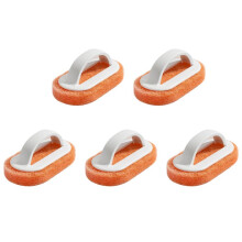 5X Kitchen Cleaning Bathroom Toilet Glass Wall Cleaning Bath Brush Plastic Handle Sponge Bath Bottom Bath Brush 2