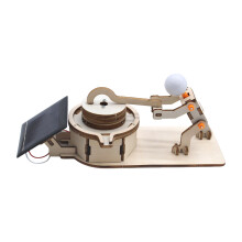 Broyeur de pierre miniature en bois, à énergie solaire, pour