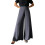 Comfortable Wide Legged Pants Soft Polyester Fabric-Gray XL 1