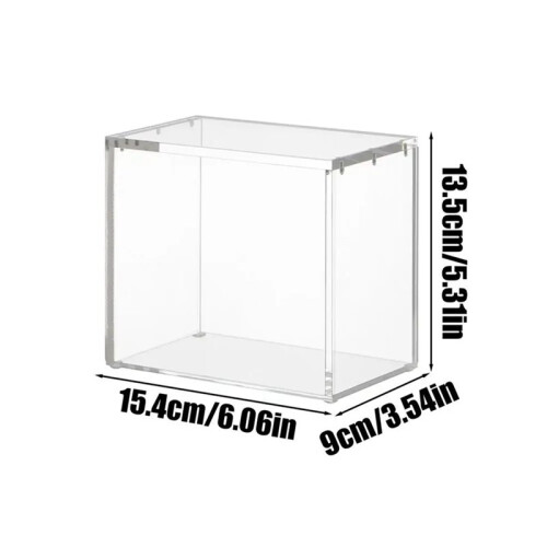 2X Clear Acrylic Display Case Collectibles Display Stands Clear Storage Container with Lid 2