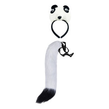 Ensemble de 2 bandeaux d'oreilles d'animaux en fourrure et-Blanc