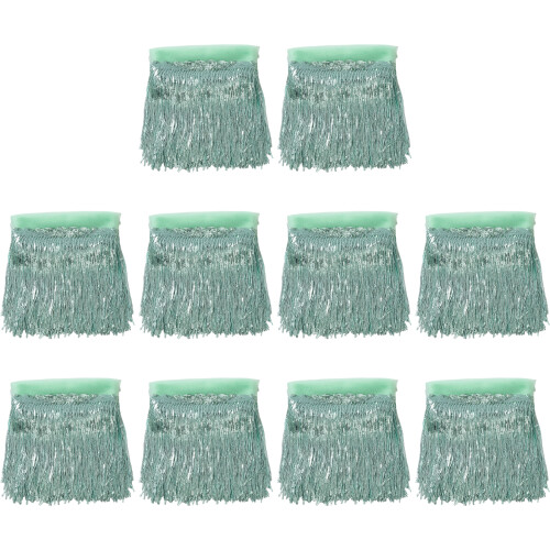 Glands à franges en feuilles de Polyester, 10 pièces,-Vert clair