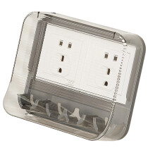 Boîte étanche transparente pour prise extérieure, couvercle de-3