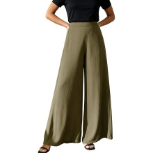 Pantalon coupe ample pour femmes modernes avec un-Vert armée S
