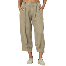 Pantalon décontracté en coton et lin pour femmes,-Kaki XXL