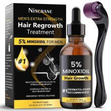 5% Minoxidil for Men Hair Regrowth, Beard Growth Kit, Extra Strength Minoxidil Beard Oil, Topical Hair Serum for Hair Loss & Thinning, Complete Beard