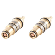 2X Brass Replacement Thermostatic Valve Spool Faucet Mixer Tap Shower Mixer Valve Tap Shower Mixing Valve Repair Kit