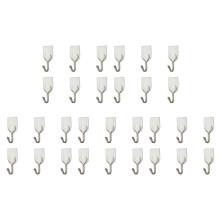 30 Pieces Wall Door Hook Towel Holder Self-Adhesive Bathroom Kitchen Glue Hook White