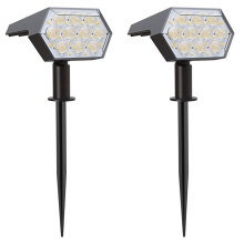 2X Solar Spot Lights 92 LED Outdoor Garden Landscape Pathway Wall Lights Waterproof