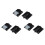 3X Plastica 25 mm Dia Armadio Roller Door Nero 1