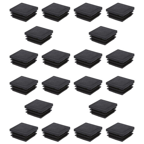 40mm X 40mm Plastic Square Tube Inserts End Blanking Caps Black 40 Pcs