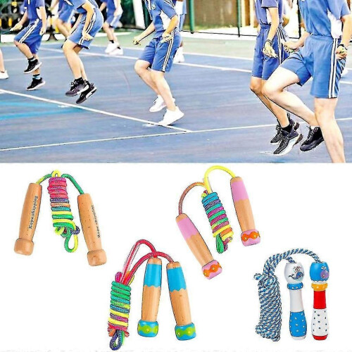 Hopprep för barn, justerbart hopprep för barn med trähandtag - hao 1