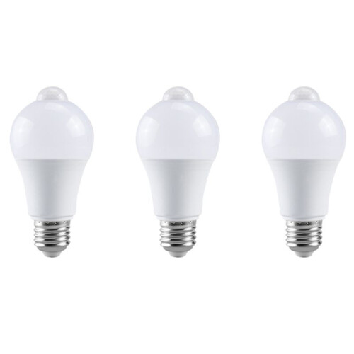 3X 85-265V E27 PIR Motion Sensor Lamp 12W Bulb with Motion Sensor Infrared Motion Detector Security Light Warm Light