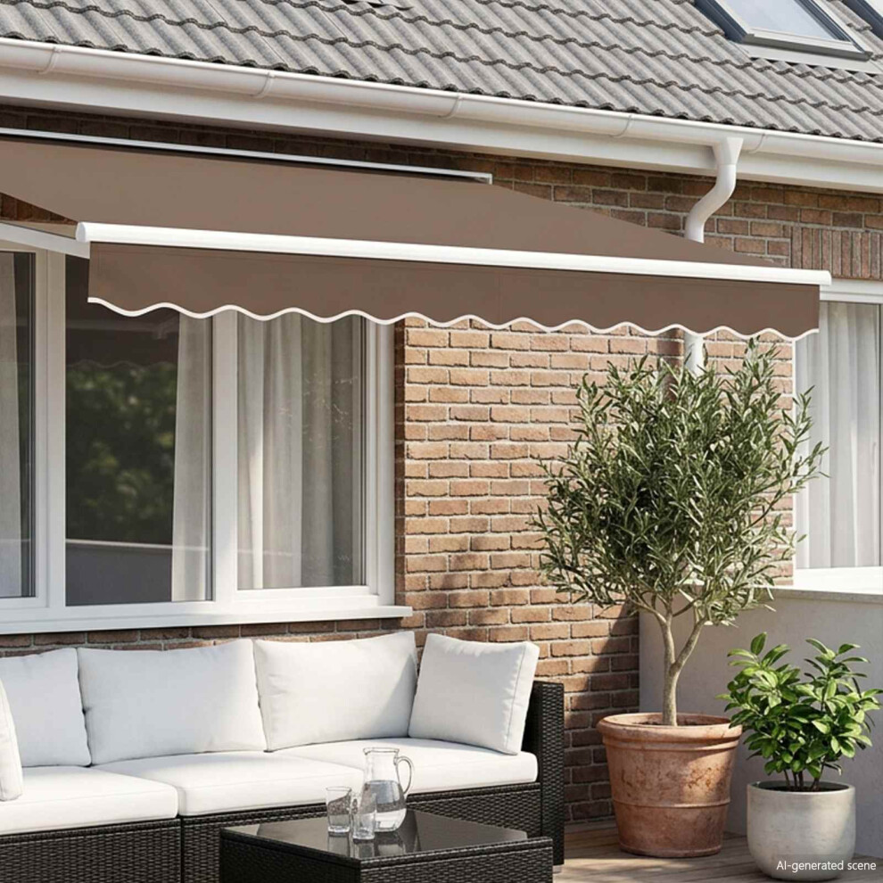 Vidaxl Awning Valance Replacement Taupe 5 M Polyester