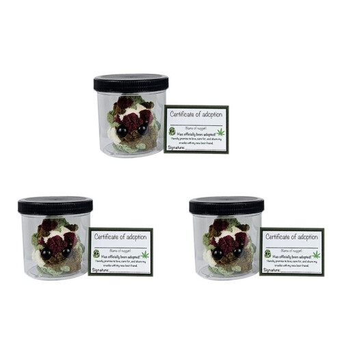 3X Adopt A Weed Plushie,Jar Funny Plush Desktop Accessories B