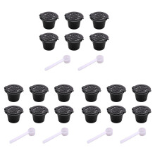 18Pzs Cápsula de Expreso Reutilizable Recargable para Máquina de Cafe Expreso Cápsula Reutilizable Rellenar Cápsula Vacía