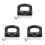 3X Home Black Silver Bakelite Handle for Fry Pan Saucepan Cookware 1