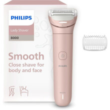 Lady Shaver Series 8000 - Cordless, Wet & Dry Electric Shaver, 3-Blade Shaving System, Flexible Shaving Head, LED Light, for Legs & Body, 100 Mins.