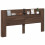VidaXL vidaXL Storage Headboard with LED Brown Oak Engineered Wood 2