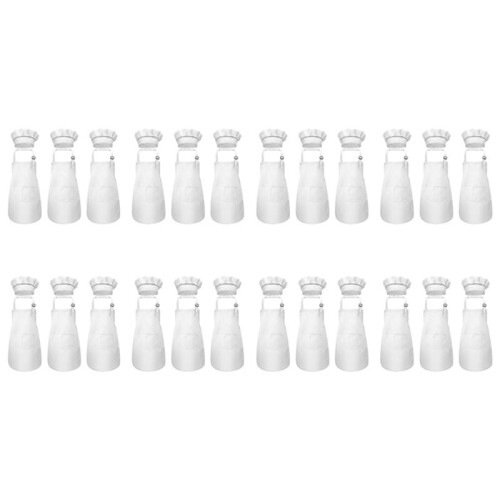 Grembiule per Bambini 48 Pezzi E Cappello da Cuoco Set Grembiule da Cucina per Bambini Regolabile per Cucinare E Dipingere