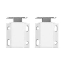2X White Push to Open Magnetic Door Drawer Cabinet Catch Touch