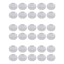 30 Pzs Caja de Monedas de Plastico Transparente Redonda Pequena 33mm