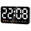 3X Digital Wall Clock, 9Inch LED Digital Clock Large Display with 12/24H,  Digits,Small Silent Wall Clock(White) 2