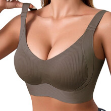 Invisible Bra Seamlessly Construction Multiple Color-Brown XXL