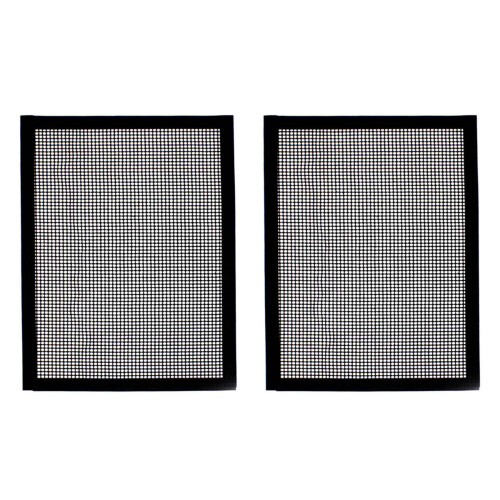 2X BBQ Grill Grid Mat Non-Stick Mesh Matts Barbeque Reusable Baking Net