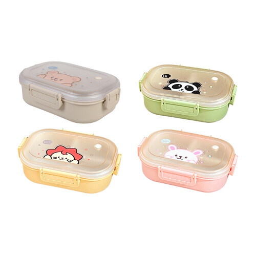 Cartoon Designs Fruit Bentos Box With Multiple-Creamy White 1